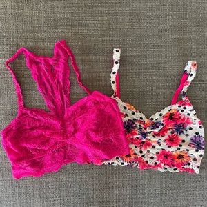 Bundle! Hot Pink and Multi-Color Bralettes! 💕🖤
